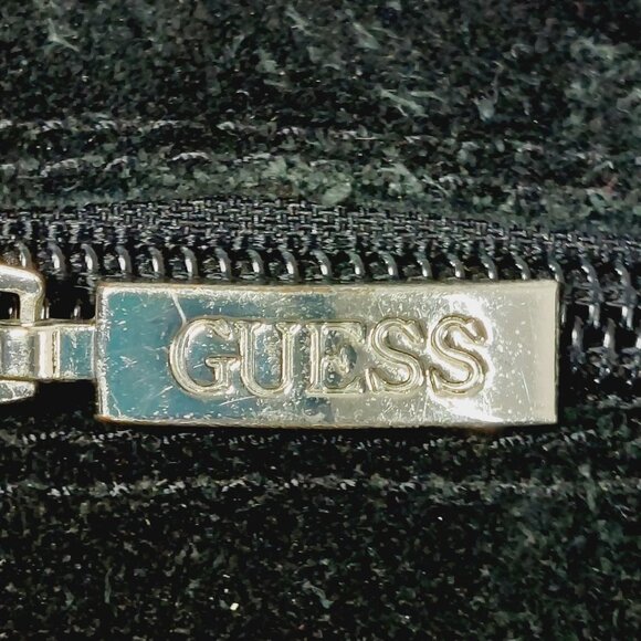 Guess Black Suede Leather Fur Winter Wedge Heel Riding Grip Sole Boots C267 - Picture 9 of 11